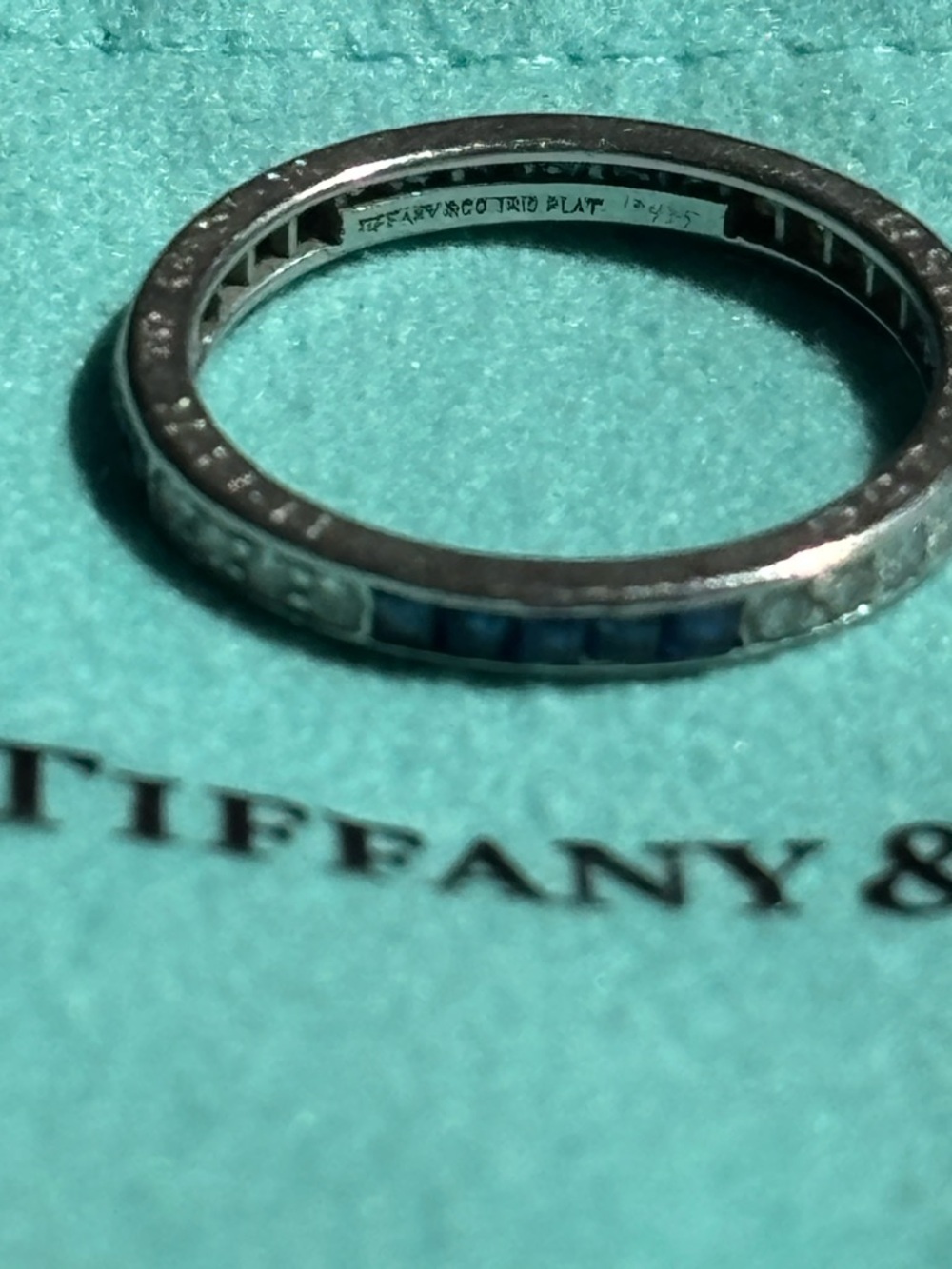 Tiffany & Co. Blue Sapphire and Diamond Full Eternity Band 2.2mm 5.5 - Picture 5 of 14